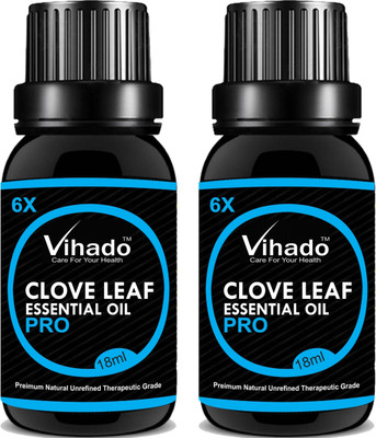 

VIHADO 6x PRO Clove Essential Oil,18gm - 100% Pure & Organic, Natural, Undiluted for Aromatherapy, Hair Care, Skin Care & Natural Remedies (18 gm) (Pack of 2)(18 ml)