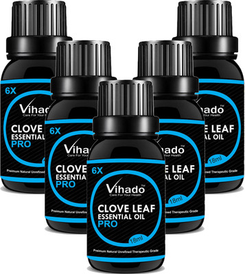 

VIHADO 6x PRO Clove Essential Oil, 100% Pure, Natural & Undiluted (18 gm) (Pack of 5)(18 ml)