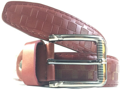 

geetatrader Men Casual Brown Artificial Leather Belt, Maroon