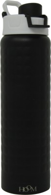 HOOM HIGH QUALITY STAINLESS STEEL INSULATED BOTTLE - HMZNSB 032-HM [BLACK] 580 ml Flask(Pack of 1, Black, Steel)