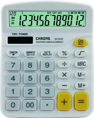 

Chrome 9238W Basic Calculator(12 Digit), White