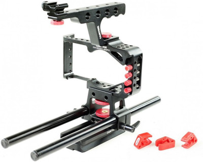 

CAMTREE HUNT Mod Cage Rig for Blackmagic Pocket Cinema Camera with Top Handle, Rod Support & Storage Case CH-MODC-BMPC Camera Rig