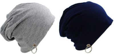 FashMade Solid Beanie Cap(Pack of 2)