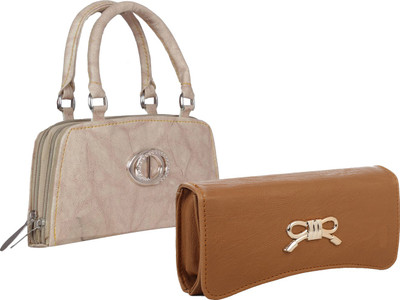 

Fillincart Casual, Formal, Party Brown, Beige Clutch, Beige;brown