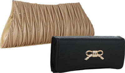 

Fillincart Casual, Formal, Party Beige, Black Clutch