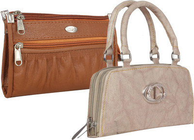 

Element Cart Casual, Formal, Party Brown, Beige Clutch, Beige;brown