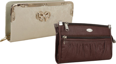 

Element Cart Casual, Formal, Party Brown, Gold Clutch