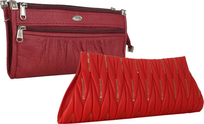 

Element Cart Casual, Formal, Party Maroon, Red Clutch