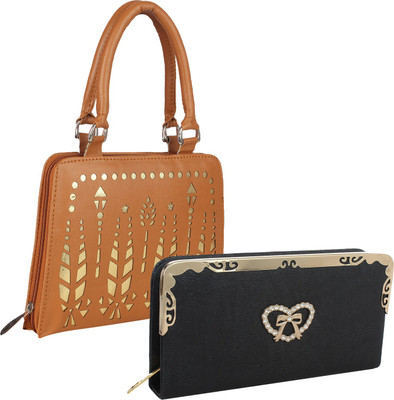 

Fillincart Casual, Formal, Party Orange, Black Clutch, Black;orange