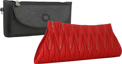 

Fillincart Casual, Formal, Party Black, Red Clutch