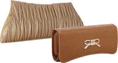 

Fillincart Casual, Formal, Party Beige, Brown Clutch