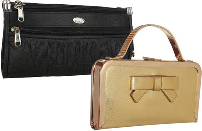 

Element Cart Casual, Formal, Party Black, Gold Clutch