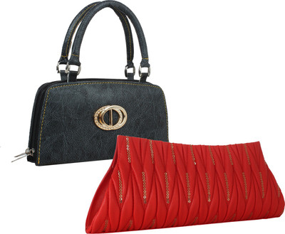 

Fillincart Casual, Formal, Party Red, Black Clutch, Black;red