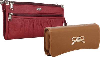 

Element Cart Casual, Formal, Party Maroon, Brown Clutch, Brown;maroon