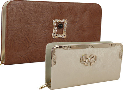 

Fillincart Casual, Formal, Party Brown, Gold Clutch