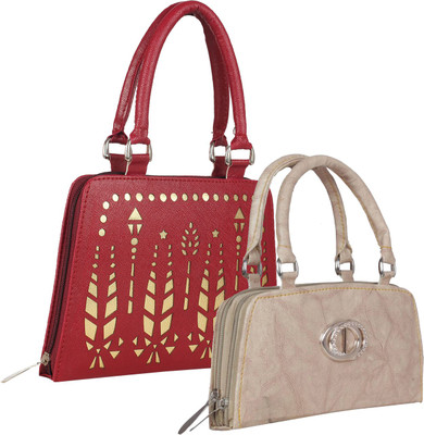 

Fillincart Casual, Formal, Party Maroon, Beige Clutch, Beige;maroon