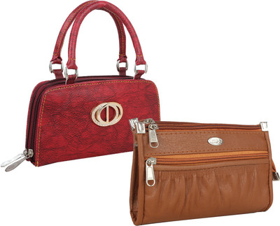

Fillincart Casual, Formal, Party Brown, Red Clutch