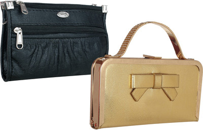 

Element Cart Casual, Formal, Party Black, Gold Clutch