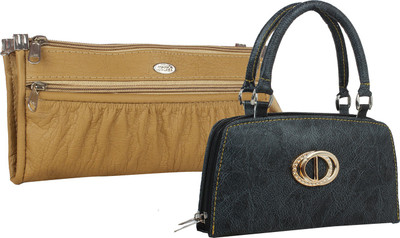 

Fillincart Casual, Formal, Party Beige, Black Clutch