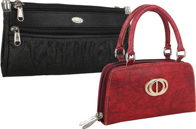 

Element Cart Casual, Formal, Party Black, Red Clutch