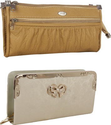 

Fillincart Casual, Formal, Party Beige, Gold Clutch