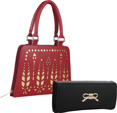 

Fillincart Casual, Formal, Party Maroon, Black Clutch, Black;maroon