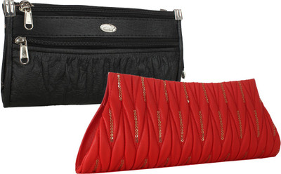 

Element Cart Casual, Formal, Party Black, Red Clutch