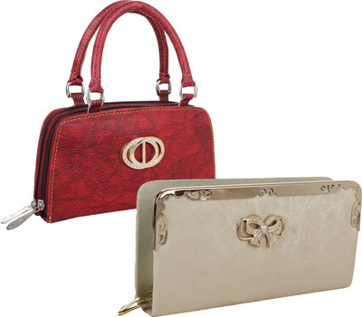

Fillincart Casual, Formal, Party Red, Gold Clutch, Gold;red
