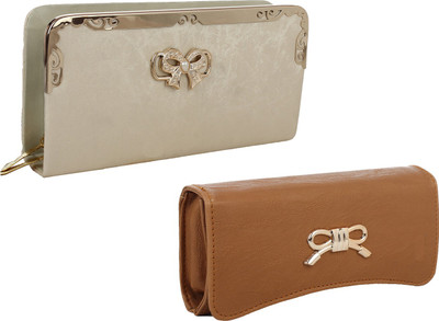 

Element Cart Casual, Formal, Party Brown, Gold Clutch