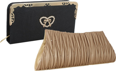 

Element Cart Casual, Formal, Party Beige, Black Clutch