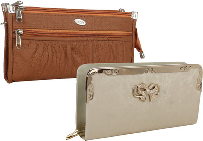 

Element Cart Casual, Formal, Party Brown, Gold Clutch