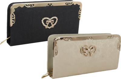 

Fillincart Casual, Formal, Party Black, Gold Clutch