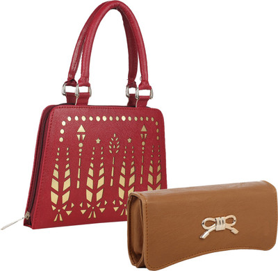 

Fillincart Casual, Formal, Party Maroon, Brown Clutch, Brown;maroon