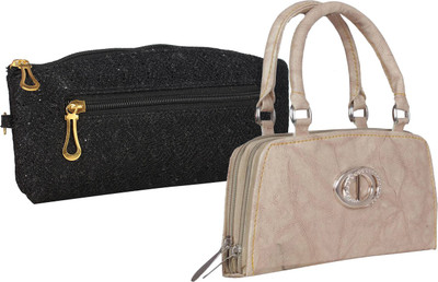 

Fillincart Casual, Formal, Party Black, Beige Clutch, Beige;black