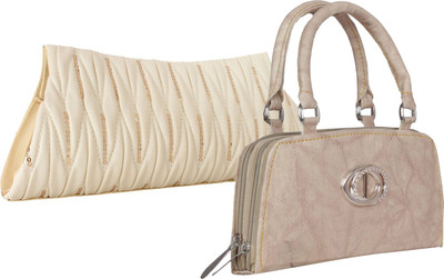 

Element Cart Casual, Formal, Party White, Beige Clutch, Beige;white