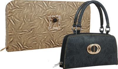 

Fillincart Casual, Formal, Party Beige, Black Clutch
