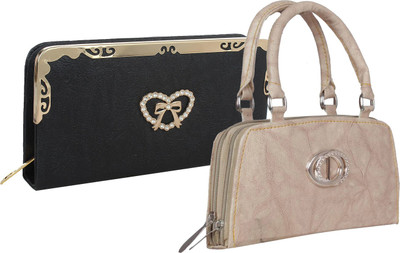 

Element Cart Casual, Formal, Party Black, Beige Clutch, Beige;black