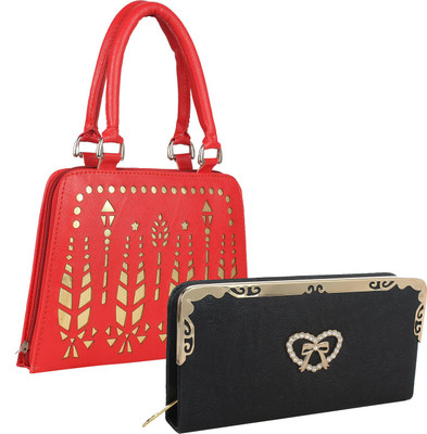

Element Cart Casual, Formal, Party Red, Black Clutch, Black;red