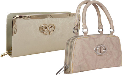 

Element Cart Casual, Formal, Party Gold, Beige Clutch, Beige;gold
