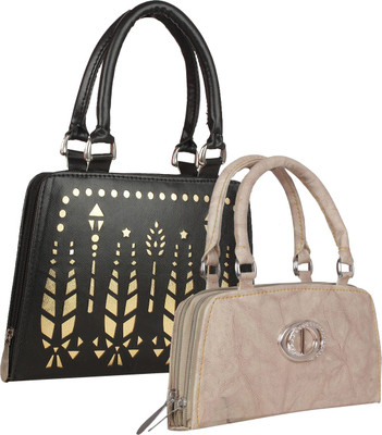 

Fillincart Casual, Formal, Party Black, Beige Clutch, Beige;black