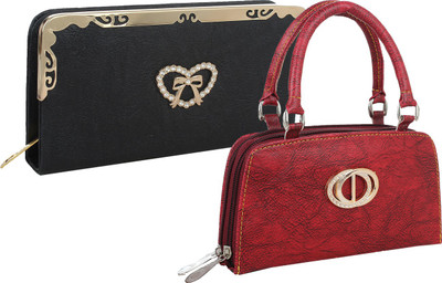 

Element Cart Casual, Formal, Party Black, Red Clutch