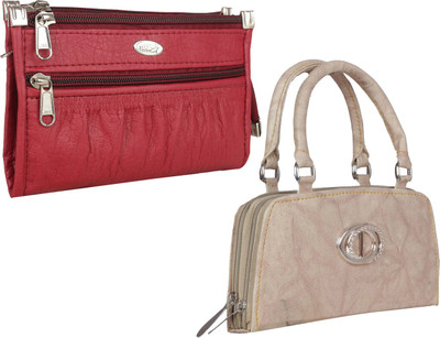 

Element Cart Casual, Formal, Party Maroon, Beige Clutch, Beige;maroon