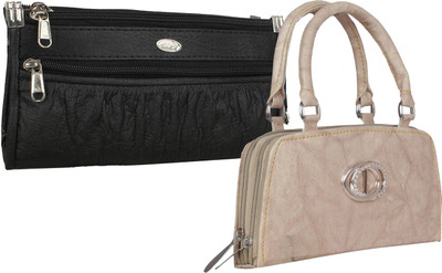 

Element Cart Casual, Formal, Party Black, Beige Clutch, Beige;black