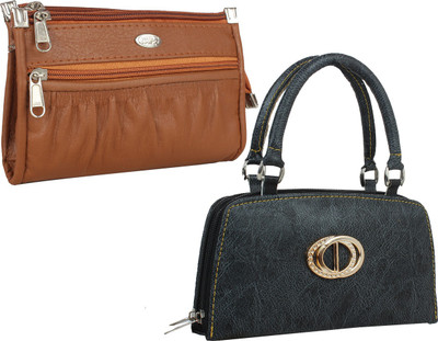 

Element Cart Casual, Formal, Party Brown, Black Clutch, Black;brown
