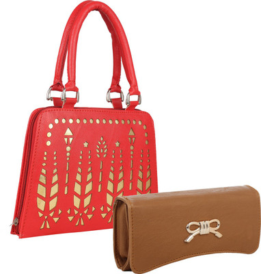 

Element Cart Casual, Formal, Party Red, Brown Clutch, Brown;red