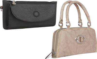 

Fillincart Casual, Formal, Party Black, Beige Clutch, Beige;black