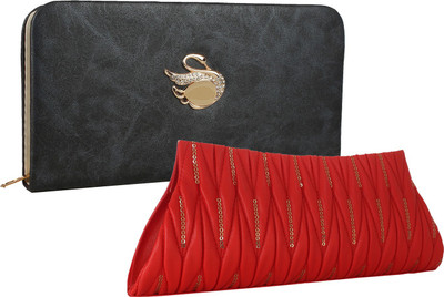

Element Cart Casual, Formal, Party Black, Red Clutch