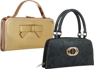 

Fillincart Casual, Formal, Party Gold, Black Clutch, Black;gold