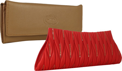 

Element Cart Casual, Formal, Party Beige, Red Clutch