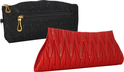

Element Cart Casual, Formal, Party Black, Red Clutch